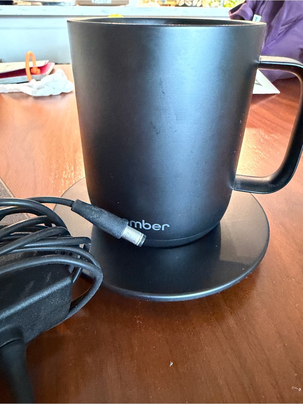 Ember Temperature Control Smart Mug in Black with Charging Coaster